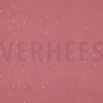 MUSSELIN FOLIE STREIFEN MAUVE / GOLD (thumbnail)