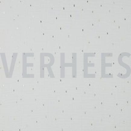 DOUBLE GAZE DE COTON FOIL RAYURES BLANC CASSÉ (thumbnail)