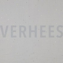 MUSSELIN FOLIE STREIFEN HELLGRAU / GOLD (thumbnail)