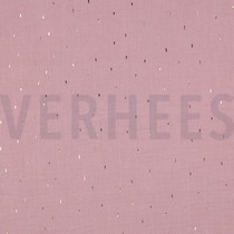 MUSSELIN FOLIE STREIFEN ALTROSA / GOLD (thumbnail)