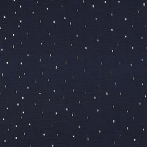 MUSSELIN FOLIE STREIFEN MARINEBLAU / GOLD (thumbnail)