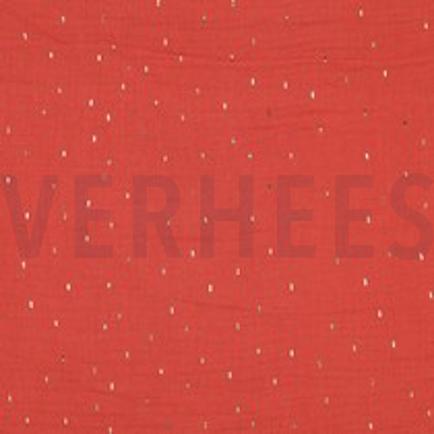 DOUBLE GAZE DE COTON FOIL RAYURES RUST (thumbnail)