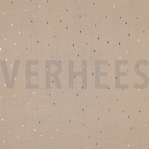 MUSSELIN FOLIE STREIFEN BEIGE / GOLD (thumbnail)