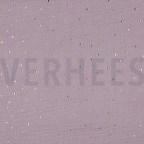 MUSSELIN FOLIE STREIFEN LILA / GOLD (thumbnail)