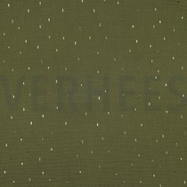 MUSSELIN FOLIE STREIFEN GRÜN / GOLD (thumbnail)