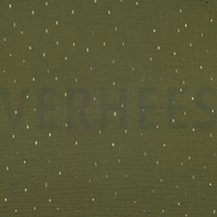 DOUBLE GAZE DE COTON FOIL RAYURES VERT/OR (thumbnail)