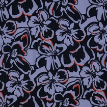 LENZING™ ECOVERO™ BLOEMEN MARINEBLAUW (thumbnail)