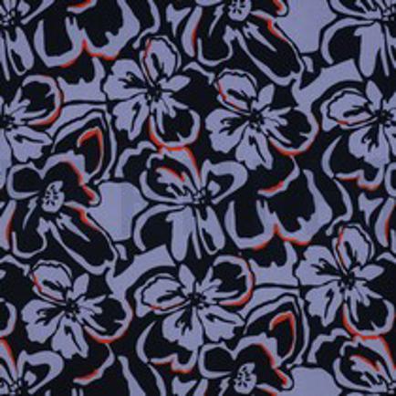 LENZING™ ECOVERO™ BLOEMEN MARINEBLAUW (thumbnail)