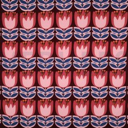 LENZING™ ECOVERO™ BLOEMEN BORDEAUXROOD (thumbnail)