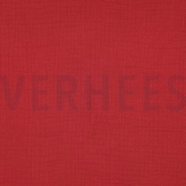 BAUMWOLLE MUSSELIN DREILAGIG GOTS ROUGE (thumbnail)