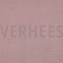 BAUMWOLLE MUSSELIN DREILAGIG GOTS PUDER DUNKEL (thumbnail)