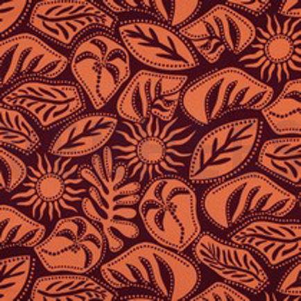 VISCOSE ROSELLA STRETCH ABSTRACT AUBERGINE (thumbnail)