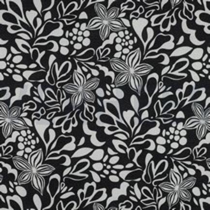 COTTON VOILE FLOWERS BLACK (thumbnail)