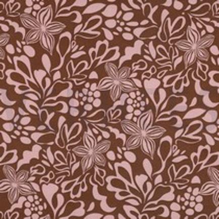 COTTON VOILE FLOWERS CAMEL (thumbnail)