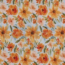 BAUMWOLLE VOILE DIGITAL BLUMEN HELLBLAU (thumbnail)