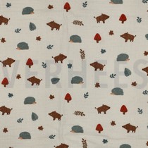 MUSSELIN GOTS NATURAL WALDTIERE NATUR (thumbnail)