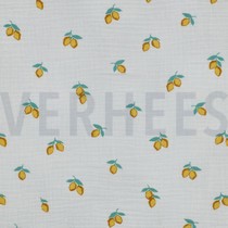 MUSSELIN GOTS FRÜCHTE WEISS (thumbnail)