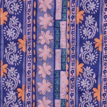 BAUMWOLLE VOILE GESTEPPT DIGITAL BLUMEN LILA/VIOLETT (thumbnail)