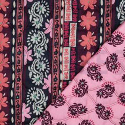 COTTON VOILE STEPPED DIGITAL FLOWERS AUBERGINE (thumbnail)
