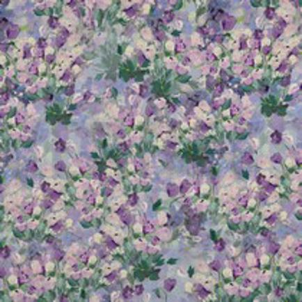 VISKOSE SATIN DIGITAL BLUMEN GRÜN (thumbnail)