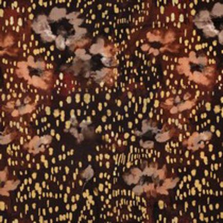VISKOSE SATIN DIGITAL ABSTRACT BRAUN (thumbnail)