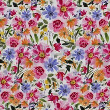 VISCOSE RADIANCE DIGITAL FLEURS ROSE (thumbnail)