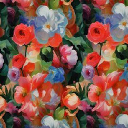 VISCOSE RADIANCE DIGITAL FLEURS MULTICOLORE (thumbnail)