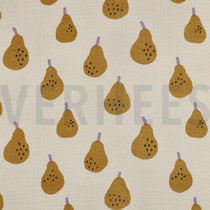 MUSSELIN GOTS BIRNEN JENNIFER BOURON NATUR/OCKER (thumbnail)