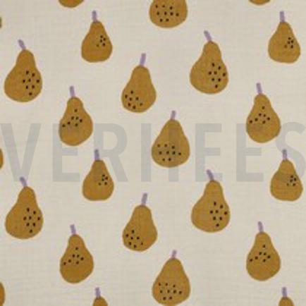 DOUBLE GAUZE GOTS PEREN JENNIFER BOURON NATUREL/OKER (thumbnail)