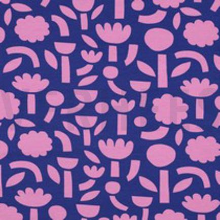 JERSEY GOTS BLUMEN JENNIFER BOURON BLAU (thumbnail)