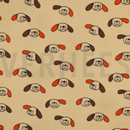 FRENCH TERRY GOTS HONDEN JENNIFER BOURON LICHTGEEL (thumbnail)