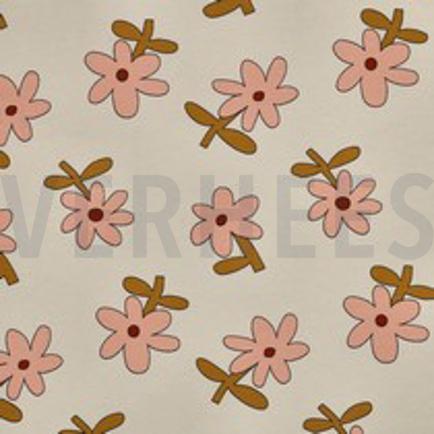 JERSEY GOTS BLUMEN JENNIFER BOURON NATUR (thumbnail)