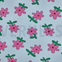 JERSEY GOTS BLUMEN JENNIFER BOURON HELLBLAU (thumbnail)