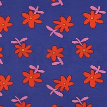 JERSEY GOTS BLUMEN JENNIFER BOURON BLAU (thumbnail)