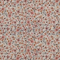 FEIN GEWEBTE BAUMWOLLPOPELINE DIGITAL BLUMEN PFIRSICH (thumbnail)