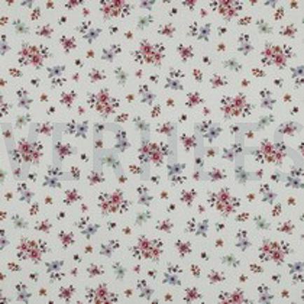 FIJNGEWEVEN KATOENEN POPLIN DIGITAAL BLOEMEN WIT (thumbnail)