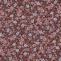 FEIN GEWEBTE BAUMWOLLPOPELINE DIGITAL BLUMEN BORDEAUXROT (thumbnail)
