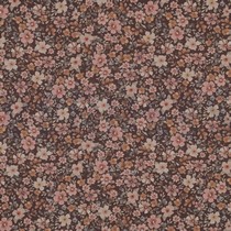FEIN GEWEBTE BAUMWOLLPOPELINE DIGITAL BLUMEN BRAUN (thumbnail)