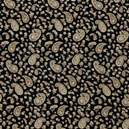 VISCOSE RADIANCE PAISLEY BLACK (thumbnail)