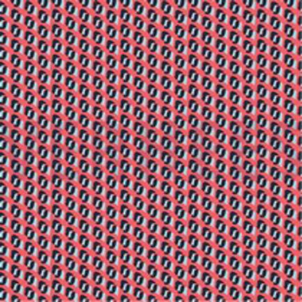 POPELINE DE COTON GRAPHIC POIS CORAIL CHAUD (thumbnail)