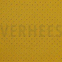 DOUBLE GAUZE EMBROIDERY FLOWERS OCHRE (thumbnail)