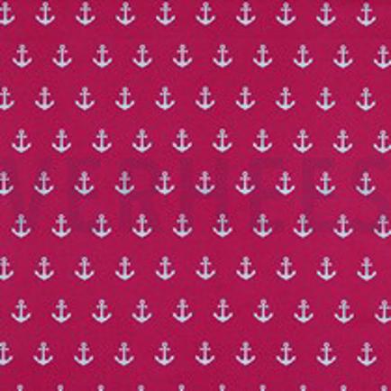 KATOENEN POPLIN ANKERS ROZE (thumbnail)