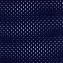 KATOENEN POPLIN KLEINE ANKERS KOBALTBLAUW (thumbnail)