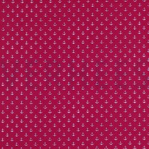 KATOENEN POPLIN KLEINE ANKERS ROZE (thumbnail)