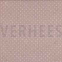 KATOENEN POPLIN KLEINE ANKERS OUDROZE (thumbnail)