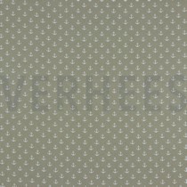 KATOENEN POPLIN KLEINE ANKERS ZAND (thumbnail)