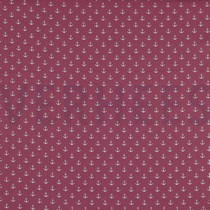 KATOENEN POPLIN KLEINE ANKERS MAUVE (thumbnail)