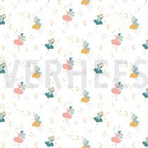 POPELINE DE COTON GOTS NUIT MAGIQUE BLANC (thumbnail)