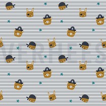 POPELINE DE COTON PIRATES GRIS CLAIR (thumbnail)