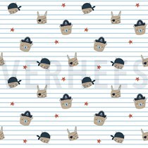 POPELINE DE COTON PIRATES BLANC (thumbnail)